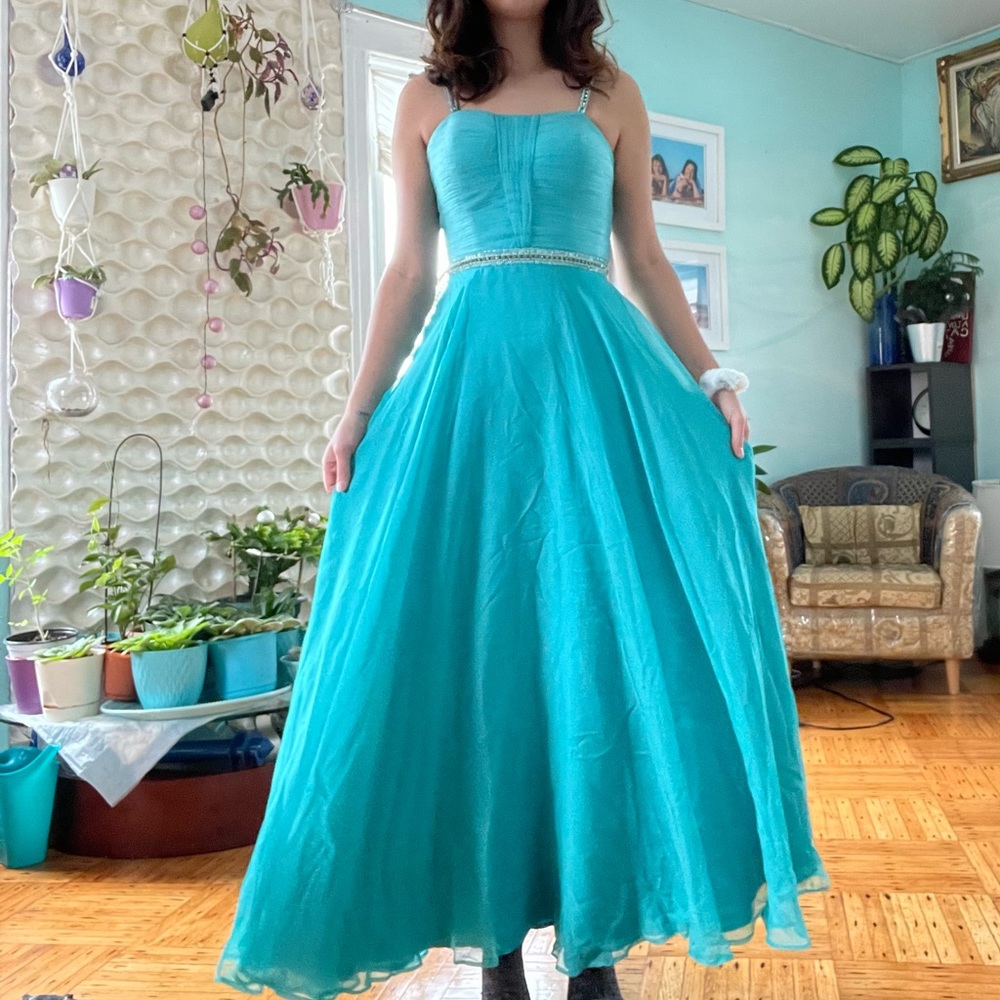Turquoise prom dress
